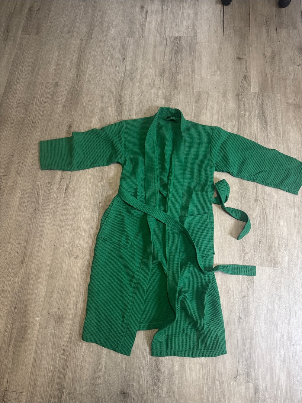 Men's Emerald Green Knit Robe-Style Vest with Self-Tie Belt
